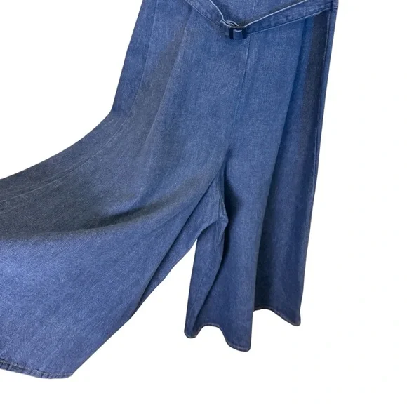 Mizz Lizz Vintage Women’s Chic Denim Culotte Jumpsuit w by sz 7/8 - Picture 6 of 13